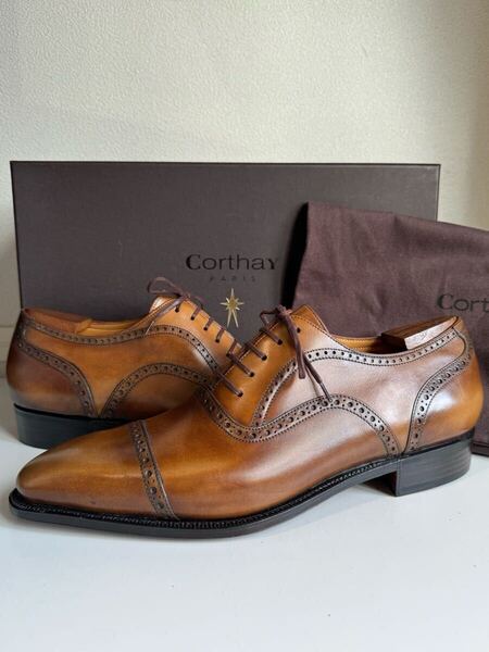 新品 未使用 Corthay コルテ BUCY ブシー ブラウン ライトブラウン パティーヌ ベグテーグル 9インチ 27.5cm