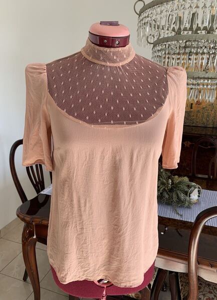 ★美品★ RED VALENTINO レッドヴァレンティノ レース トップス 38 (S~M) 正規品保証 フレンチスリーブ