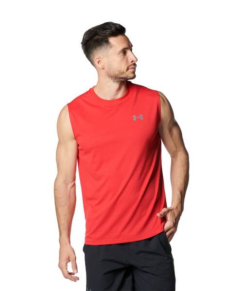 送料無料! 新品未使用 UNDER ARMOUR アンダーアーマー UAテック スリーブレス シャツ(トレーニング)タンク 吸汗速乾 Lサイズ レッド