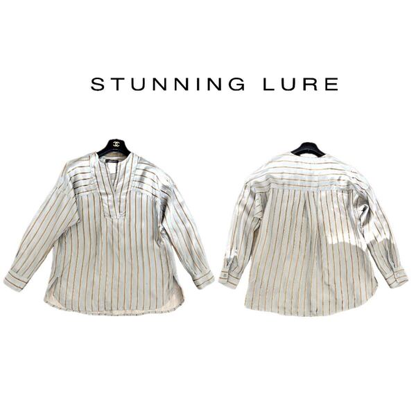 【STUNNING LURE】ストライプ柄カットソーシャツ【スタニングルアー 】