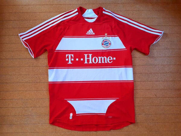 【adidas】2008/2009バイエルンミュンヘン ホーム半袖ホームユニフォーム size:M アディダスブンデスリーガ 首回りぴったり【送料無料♪】