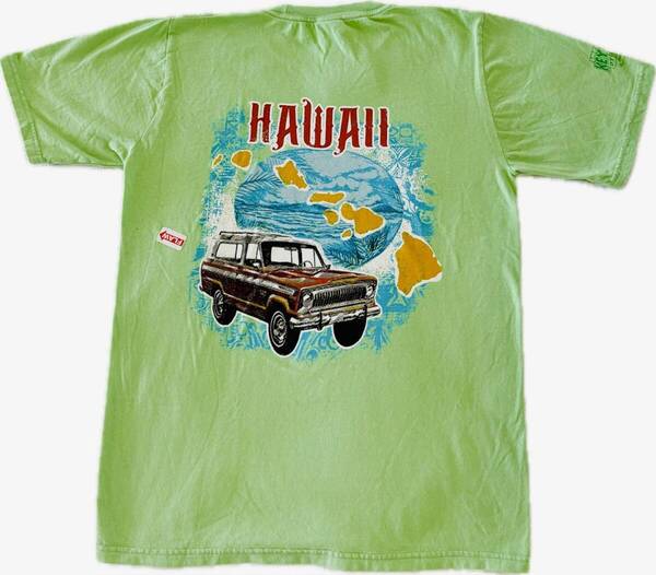 crazy shirts Hawaii クレイジーシャツ ハワイ Tシャツ『JEEP』コラボ Sサイズ メンズ KEY LIME DYED アウトレット 新品未使用 直営品
