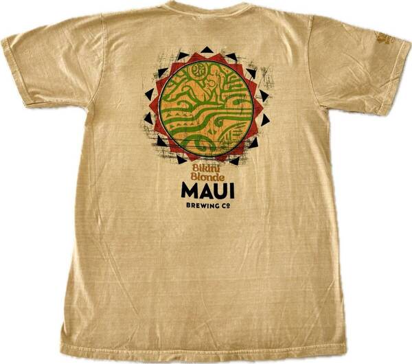 crazy shirts Hawaii クレイジーシャツ ハワイ Tシャツ『MAUI』 コラボ Mサイズ メンズ BEER DYED(染め) ディスプレイ 新品未使用 直営品