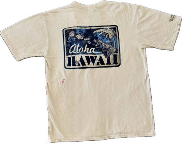 crazy shirts Hawaii クレイジーシャツ ハワイ Tシャツ 『ALOHA HAWAII』 Lサイズ メンズ COCONUT DYED アウトレット 新品未使用 直営品