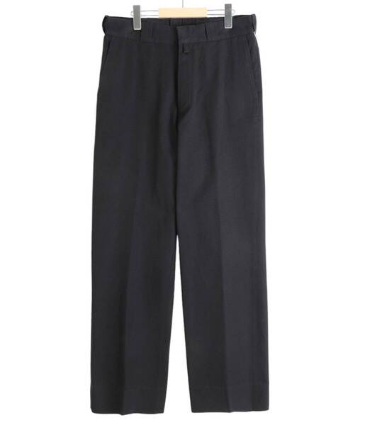 25ss COMOLI ポストワークツイルパンツ BLACK 3*コモリ ドローストリング デニム コットン ウール