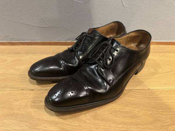 REGAL ストレートチップ 24.5cm BLACK 日本製*リーガル メンズ レザー ビジネスシューズ 革靴