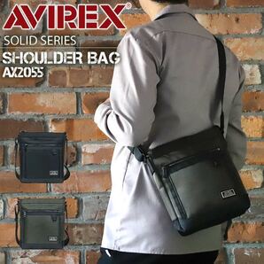 アビレックス ショルダーバッグ メンズ 小さめ AVIREX 斜めがけ かっこいい 縦型 ブランド 男女兼用 斜めがけバッグ AX 2055 ブラック