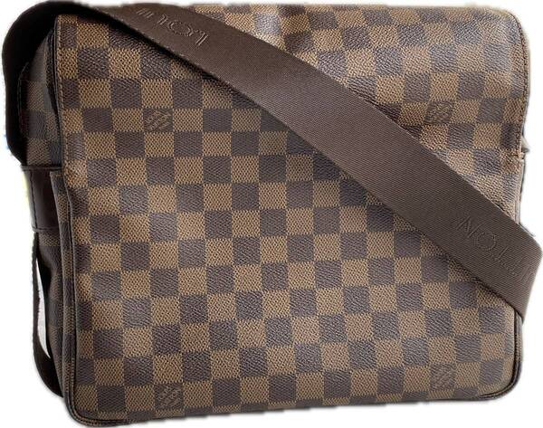 【即決】 LOUIS VUITTON ルイ・ヴィトン ナヴィグリオ ダミエ エベヌ N45255 フラップ PVC ショルダーバッグ 観音開き 斜め掛け