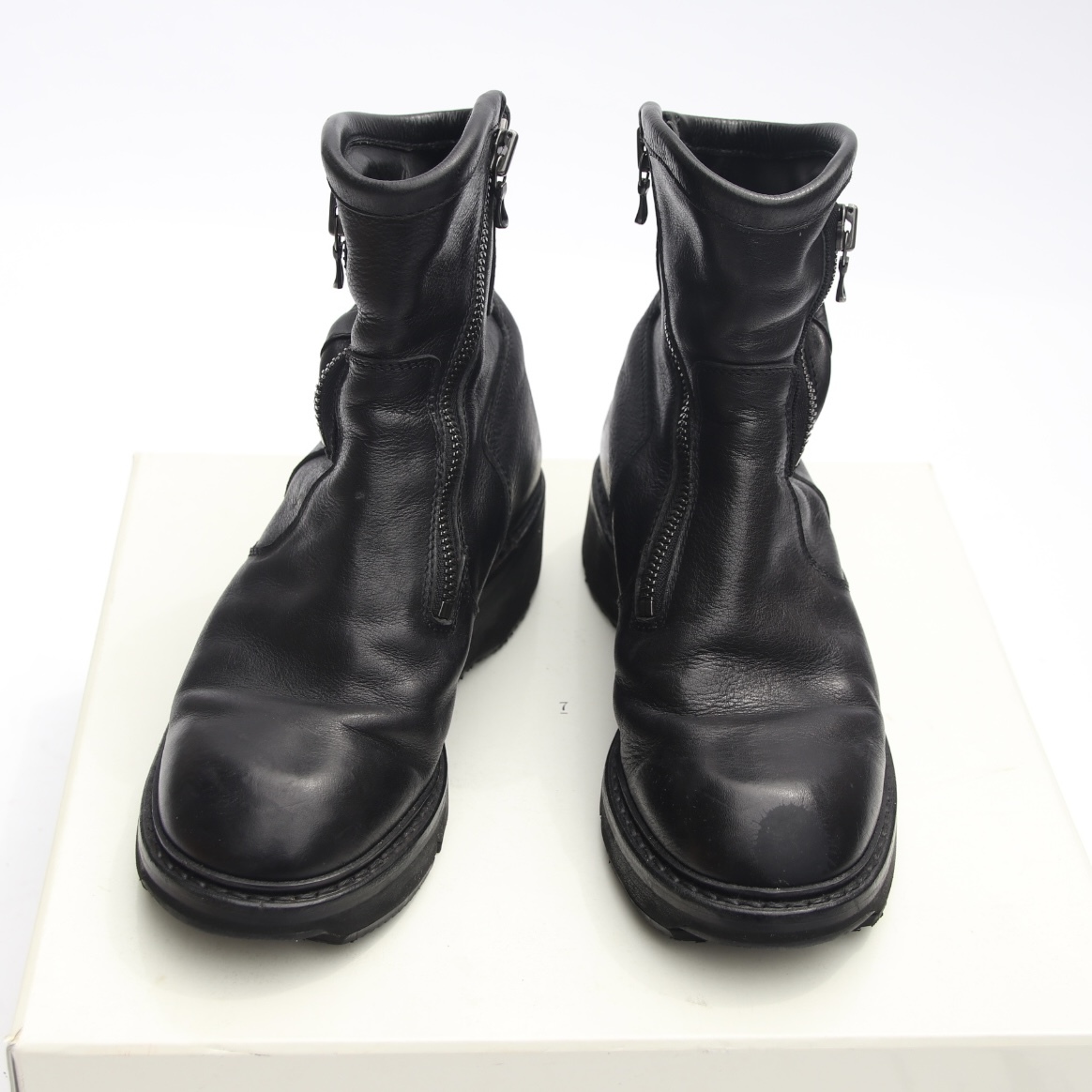 JULIUS ユリウス 19SS ダブルジップ レザー コンバットブーツ