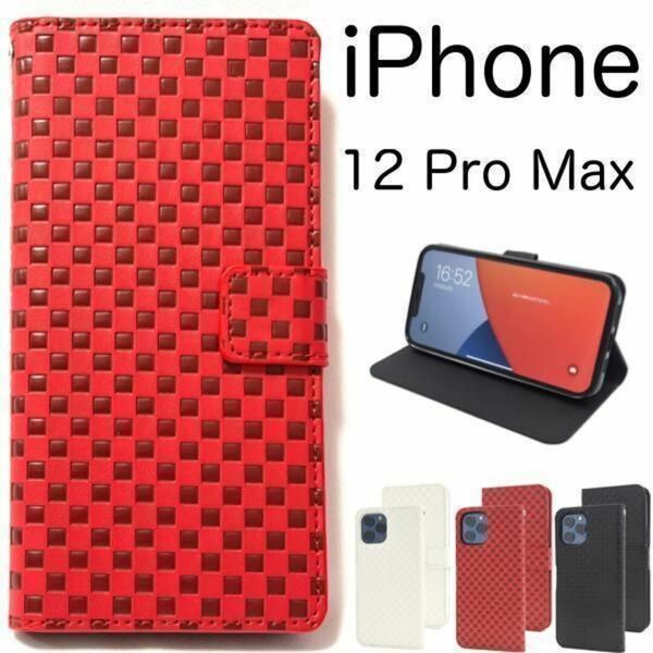 iPhone 12 Pro Max アイフォン スマホケース iphoneケースチェック柄手帳型ケース