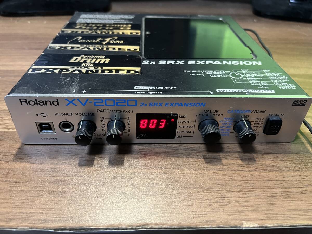【動作確認済 希少品 名機】Roland ローランドXV-2020 AC電源付き 動作確認済 希少品 名機】Roland ローランドXV-2020 AC電源付き