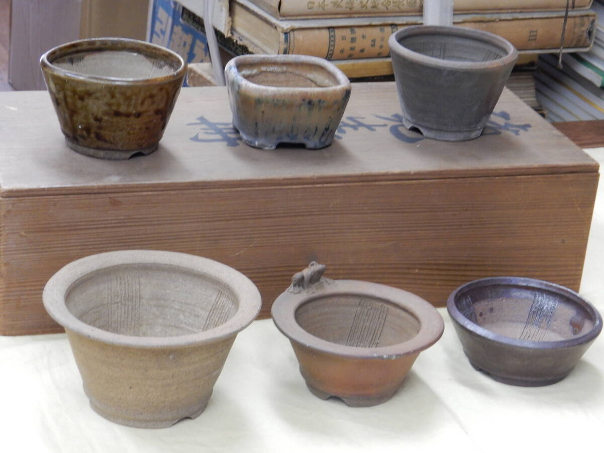 盆栽鉢 / BONSAI POT】INDIGO 縁なし 丸型(ROUND) - Handmade