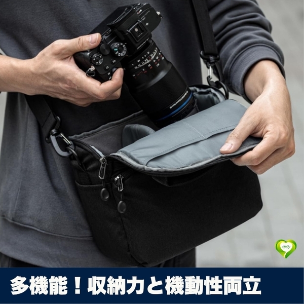 【多機能!収納力と機動性両立】カメラバッグ 撥水 軽量 保護 ショルダー収納バッグ おしゃれ アウトドア撮影 人気 おすすめ