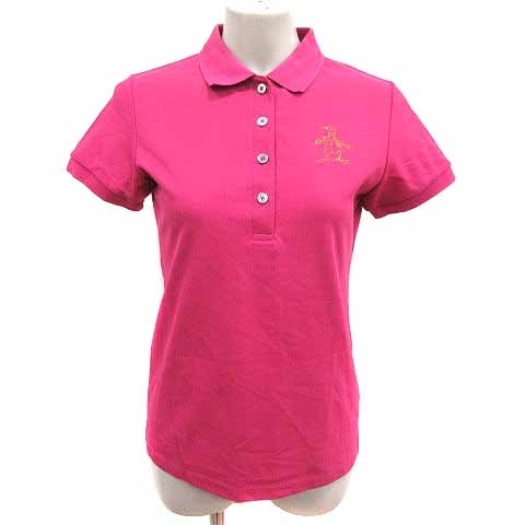 マンシングウェア MUNSINGWEAR ポロシャツ 鹿の子 半袖 M ピンク 