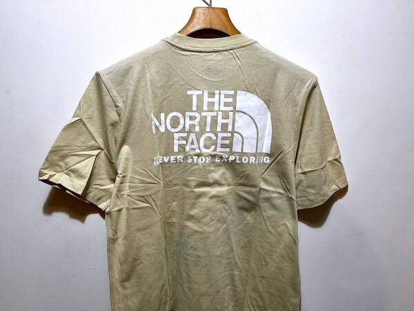 即決 送料無料 新品 正規品 USA限定 The North Face ノースフェイス US-M バックプリント ハーフドーム ロゴ 半袖Tシャツ Gravel ベージュ