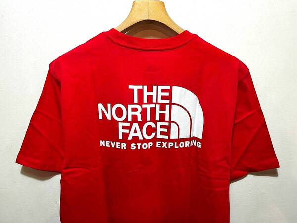 即決 送料無料 新品 正規品 USA限定 The North Face ノースフェイス US-S バックロゴプリント 半袖Tシャツ RED Throwback