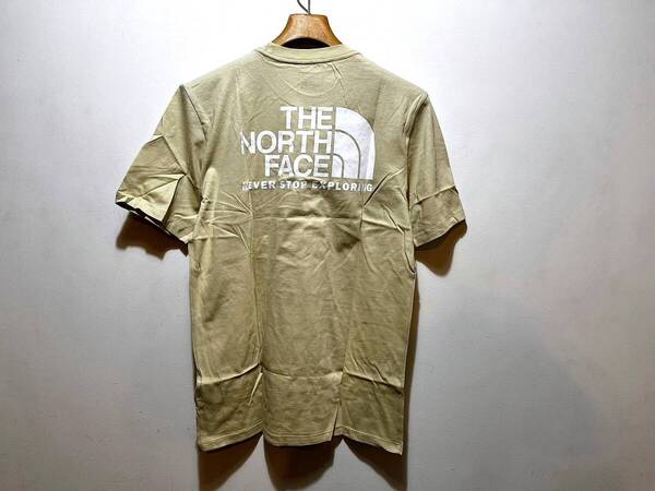 即決 送料無料 新品 正規品 USA限定 The North Face ノースフェイス US-M バックプリント ロゴ 半袖Tシャツ Gravel ベージュ