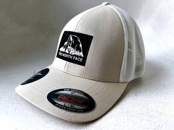 送料無料 即決 新品 USA限定 本物 The North Face ノースフェイス 男女兼用 FLEXFIT メッシュキャップ ハット 帽子 Unisex S/M Gravel