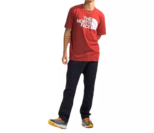 送料無料 新品 正規品 USA限定 The North Face ノースフェイス US-S ハーフドームプリント ロゴ 半袖Tシャツ Red