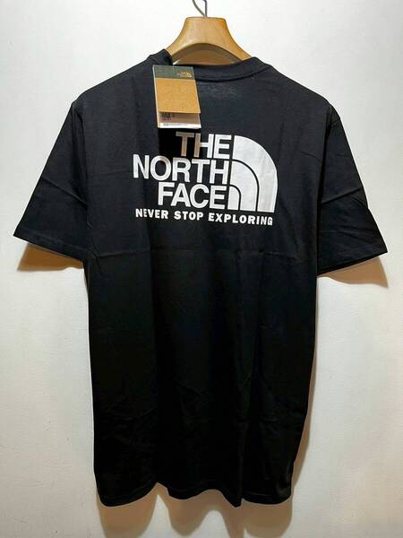 送料無料 新品 正規品 USA限定 The North Face ノースフェイス US-L バックプリント ロゴ 半袖Tシャツ ブラック 黒色 Throwback Tee