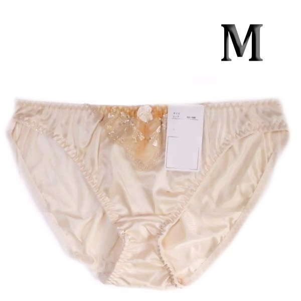 ♪新着【M】126レディスショーツ　シェルピンク　中央にレース付き　新品未使用　