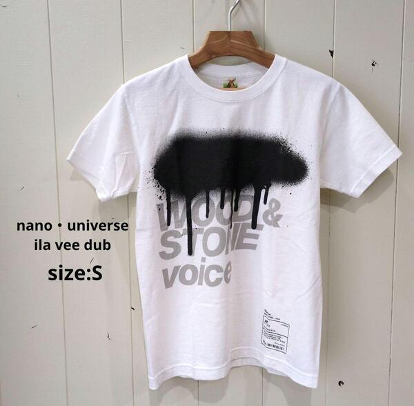 nano・universe × ila vee dub プリントT ホワイト S