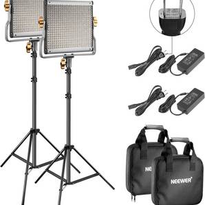 Neewer 2 Pack Advanced 2.4G 480 LED Video Light 照明 youtube
