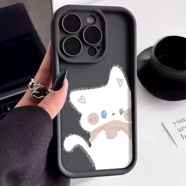 iPhone 16 promax 猫のイラスト iPhoneケース