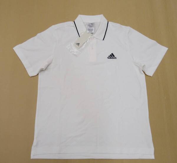 H-108-9 新品 adidas アディダス ポロシャツ メンズ 半袖【S】ホワイト IC9315-ECR11