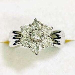 ☆Pt900 ダイヤ1.00ct付き花型リング 12.5号☆
