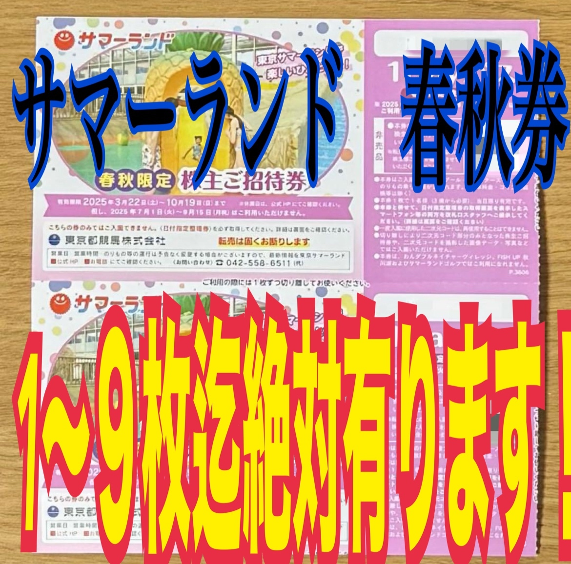 Yahoo!オークション -「サマーランド 株主優待券」の落札相場