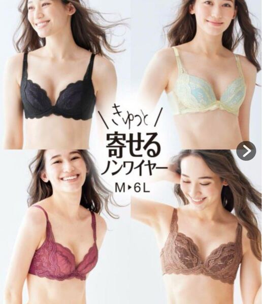 バストを寄せるノンワイヤーブラジャー&ショーツ A-11/5707637