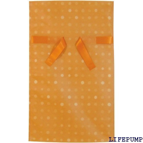 カクケイ ギフトバック 不織布 巾着袋 みずたま L オレンジ 1枚 2個パック FBR-12-NS 8208