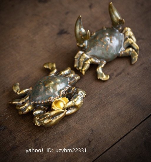 Yahoo!オークション -「(カニ 蟹 かに)」(彫刻、オブジェ) (美術 Yahoo!オークション -「(カニ 蟹 かに)」(彫刻、オブジェ) (美術