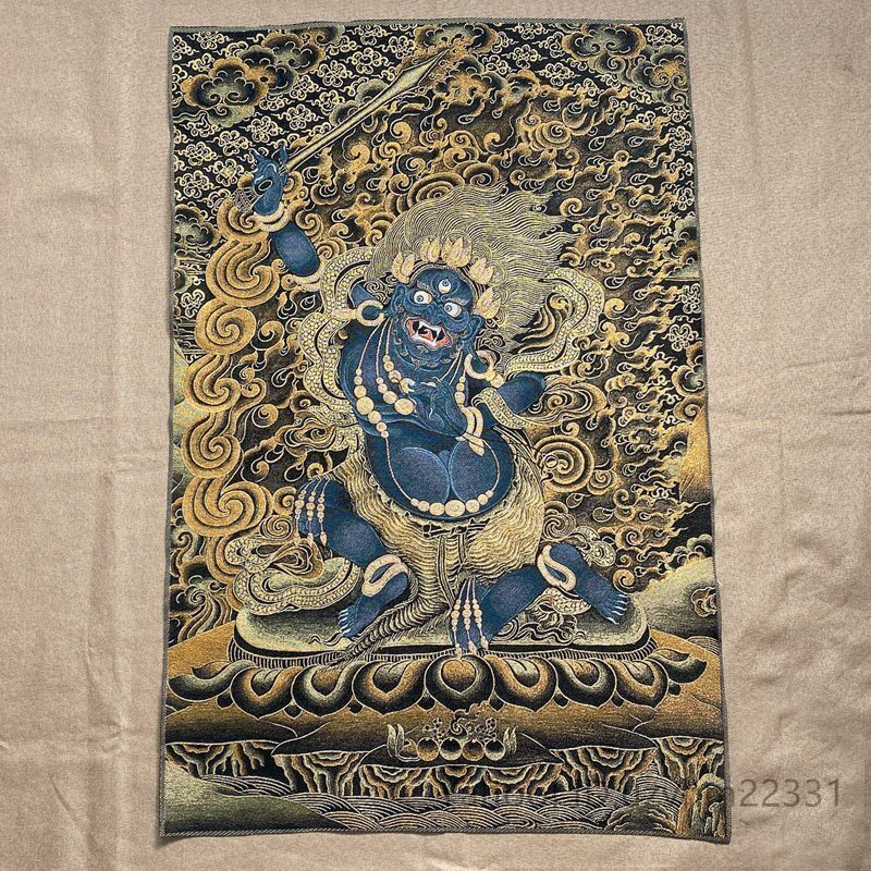 仏画 不動明王 額装 肉筆 彩色 古画 仏教美術 絵画｜日本画