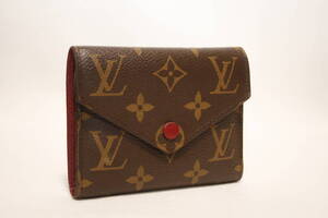 ●美品●ルイヴィトン モノグラム●ポルトフォイユ●ヴィクトリーヌ 三つ折り 財布 M41938 イニシャル入り