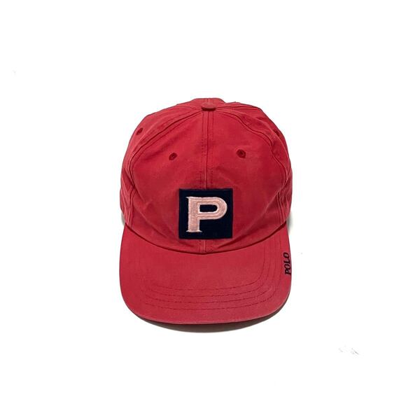 アメリカ製 ポロ ラルフローレン ダック生地 ダッドキャップ 帽子 ヴィンテージポロ 90’s 90年代 レザーストラップ POLO グリーン 緑