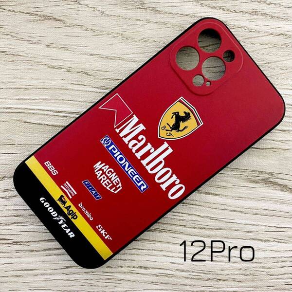 マールボロ フェラーリ iPhone 12 Pro ケース F1 Ferrari マルボロ プロスト アレジ シューマッハ スマホ