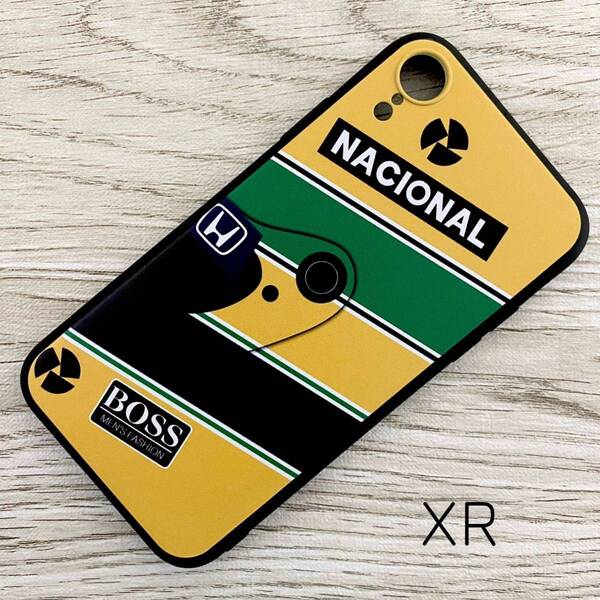 アイルトン・セナ ヘルメット デザイン iPhone XR ケース F1 マクラーレン ホンダ ブラジル スマホ