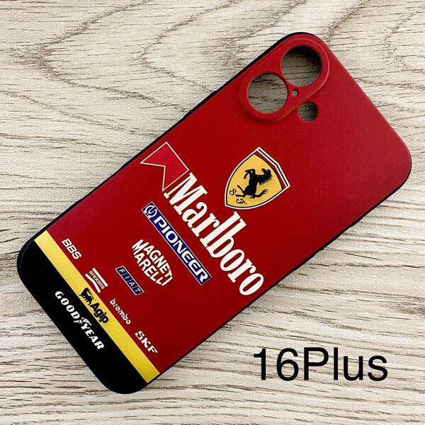 マールボロ フェラーリ iPhone 16 Plus ケース F1 Ferrari マルボロ プロスト アレジ シューマッハ スマホ