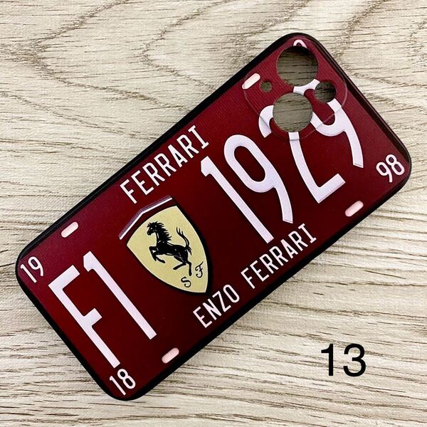 F1 フェラーリ プレート iPhone 13 ケース Ferrari スマホ