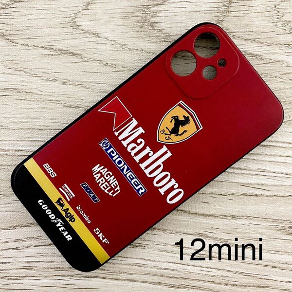 マールボロ フェラーリ iPhone 12 mini ケース F1 Ferrari マルボロ プロスト アレジ シューマッハ スマホ