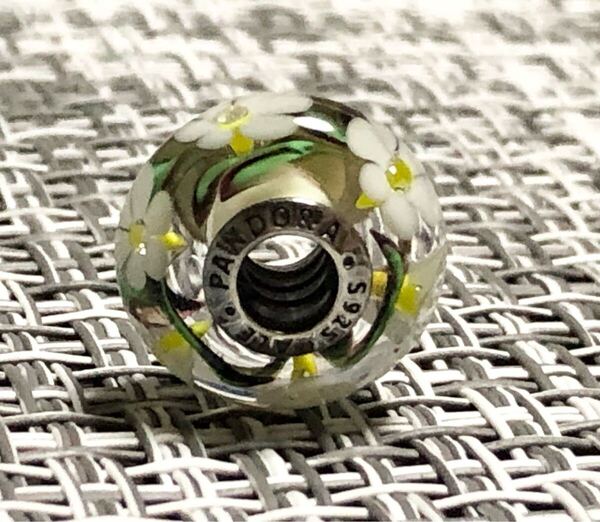 美品 Pandora パンドラ フラワー チャーム 925 ALE 【M500】