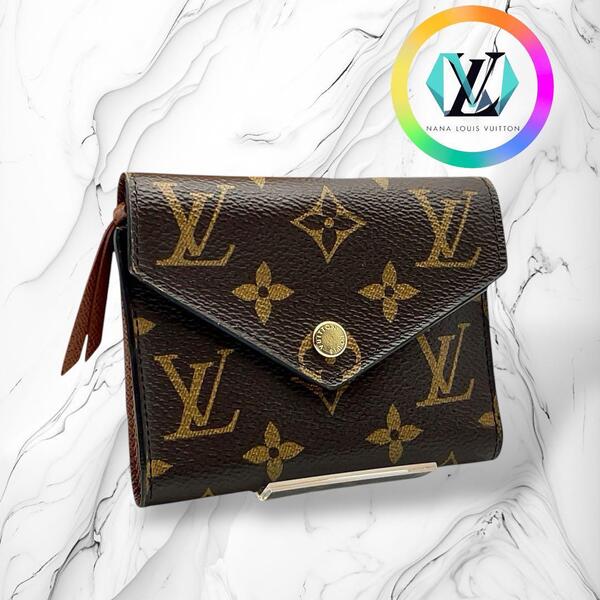 【新品に近い】LOUIS VUITTON ヴィトン ルイヴィトン モノグラム ポルトフォイユ ヴィクトリーヌ 三つ折り財布 財布 M62472 ウォレット