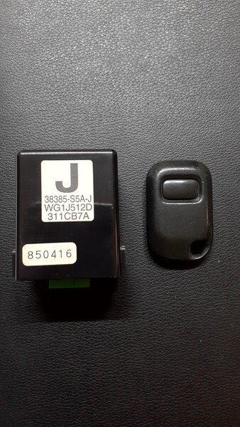 JB5 ライフ キーレス セット 動作OK リモコンキー 白基板 1ボタン レシーバー ホンダ 72147-S5A-J01 38385-S5A-J01