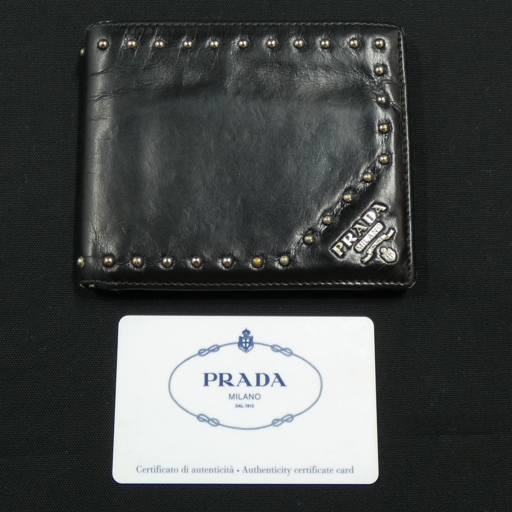 Yahoo!オークション -「prada スタッズ 財布」(プラダ) (ふ)の Yahoo!オークション -「prada スタッズ 財布」(プラダ) (ふ)の