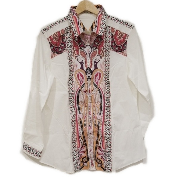 ETRO エトロ シルク100% 柄シャツ 長袖 44