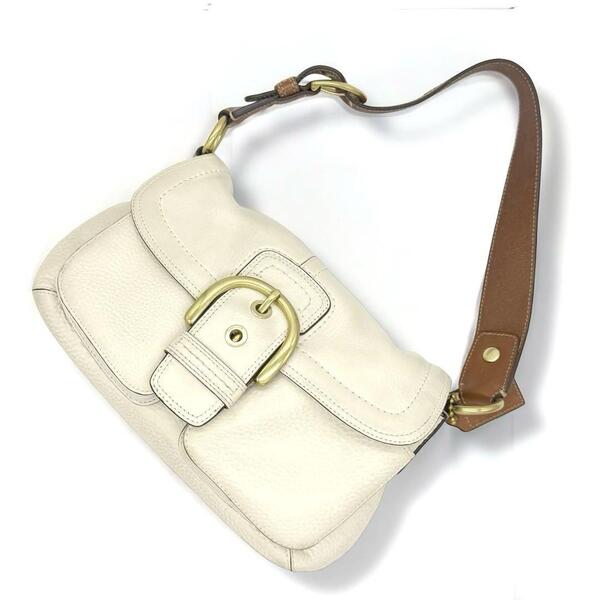 コーチ ショルダーバッグ ソーホー オールレザー ホワイト ベルト coach 11842 ワンショルダーバッグ ハンドバッグ レザー 3189