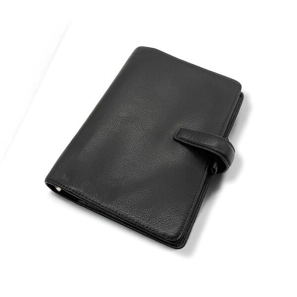 ファイロファックス 手帳カバー ブラック 本革 ストラットフォード Filofax PERSONAL STRATFORD 手帳 レザー パーソナル 6穴 3190