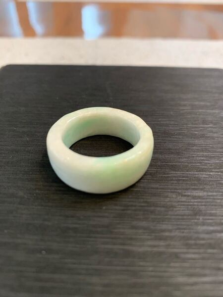 M-252【訳あり】翡翠 リング 指輪 ヒスイ 指輪メンズ 22号